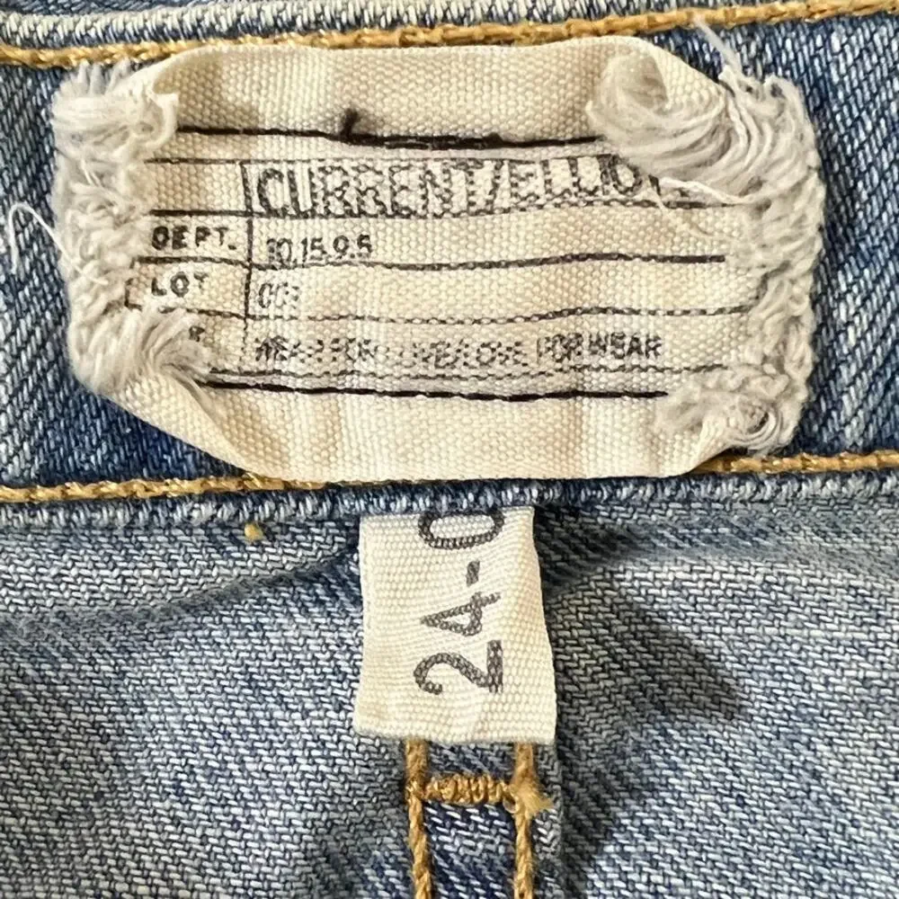 Current/Elliott The Silverlake Zip Skinny Jeans Light Wash Womens Size 24 Waist - Picture 8 of 14